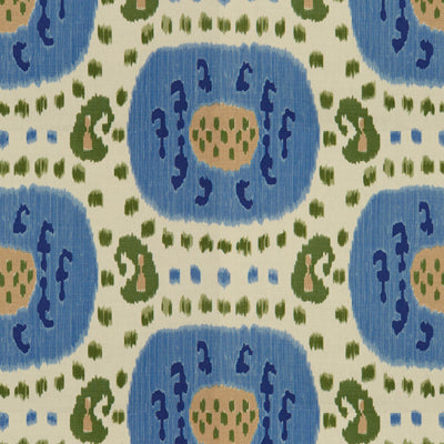 Shop BR-71110-221 Samarkand Cotton And Linen Print Canton Blue/Green Ikat by Brunschwig & Fils Fabric