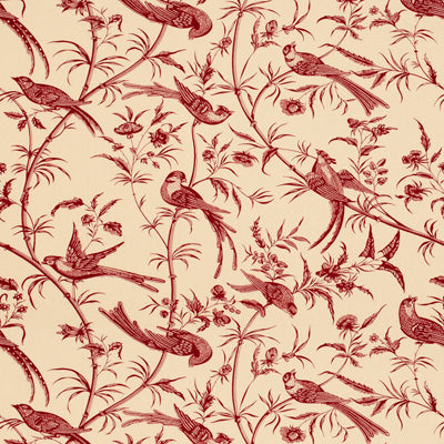 View BR-79271-166 Bengali Cotton Print Red Botanical by Brunschwig & Fils Fabric