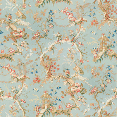 Search BR-79397-207 Chinese Landscape Cotton Print Sky Blue Modern Chinoiserie by Brunschwig & Fils Fabric