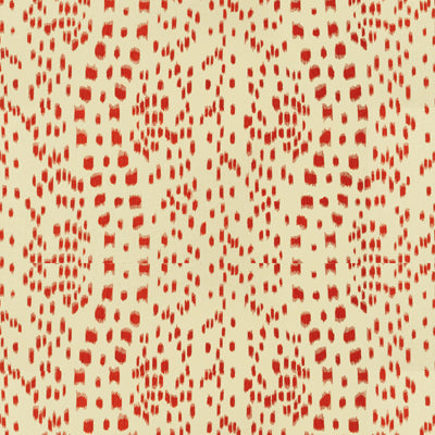 View BR-79585-166 Les Touches Cotton Print Red Geometric by Brunschwig & Fils Fabric