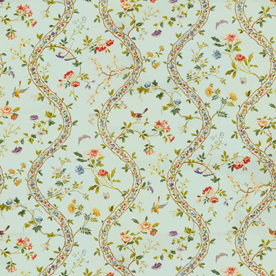 View BR-79681-205 Silk Road Cotton Print Opal Botanical by Brunschwig & Fils Fabric