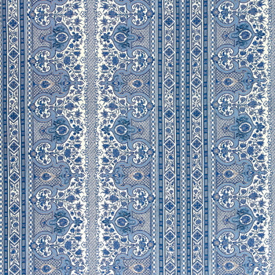 Select BR-79743-222 Digby S Tent Linen & Cotton Print Moroccan Blue Ethnic by Brunschwig & Fils Fabric