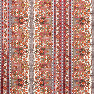 Save BR-79743-634 Digby S Tent Linen & Cotton Print Coral Ethnic by Brunschwig & Fils Fabric