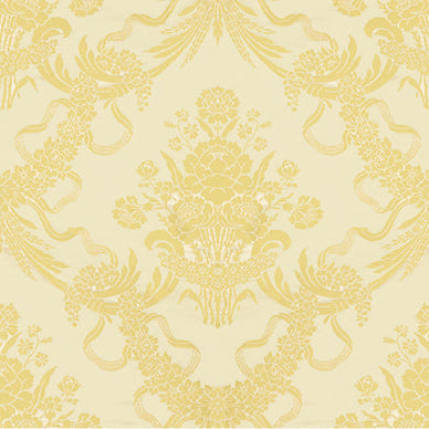 Looking BR-81036-A Charlieu Lampas Ivoire Damask by Brunschwig & Fils Fabric