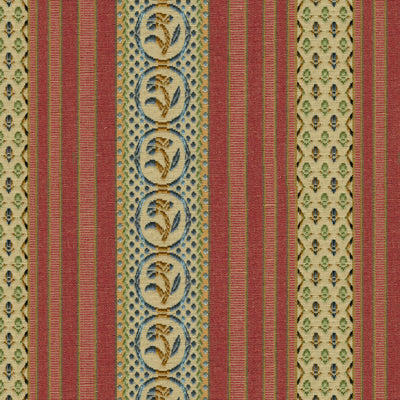 Order BR-89354-129 Rayure Fleurette Begonia Stripes by Brunschwig & Fils Fabric