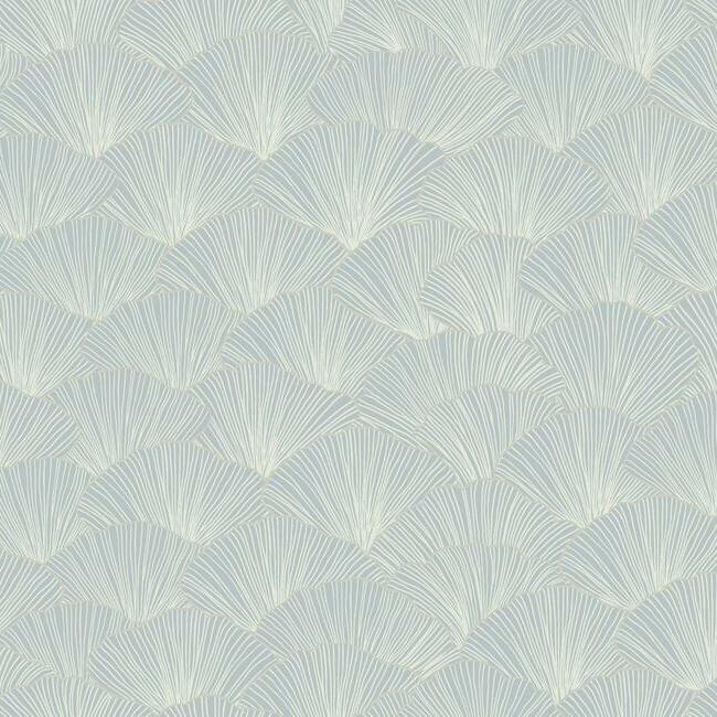 Find CI2338 Modern Artisan II Luminous Ginkgo Blue Candice Olson Wallpaper
