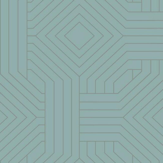 Acquire CI2372 Modern Artisan II Diverging Diamonds Blue Candice Olson Wallpaper
