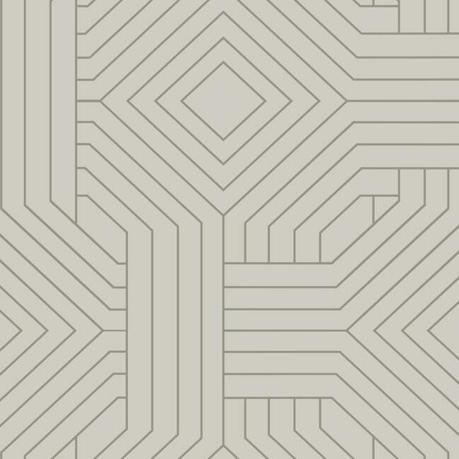 Select CI2377 Modern Artisan II Diverging Diamonds Taupe Candice Olson Wallpaper