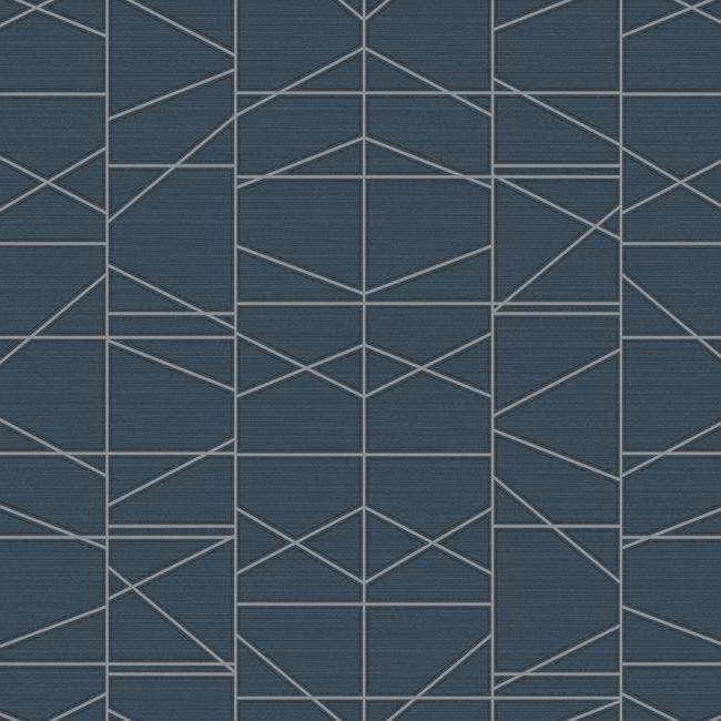 Looking GM7545 Geometric Resource Library Modern Perspective Silver York Wallpaper