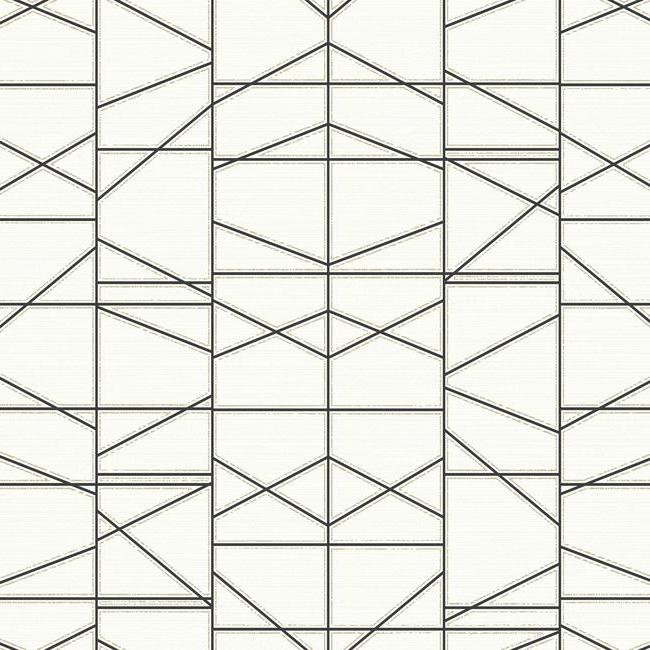 View GM7546 Geometric Resource Library Modern Perspective Black York Wallpaper