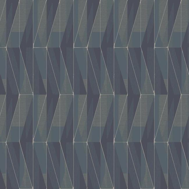 Order GM7560 Geometric Resource Library On An Angle Blue York Wallpaper