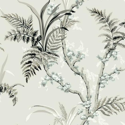 GR5995 | Grandmillennial, Enchanted Fern Gray/Beige York Wallpaper