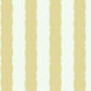 GR6016 | Grandmillennial, Scalloped Stripe Yellow York Wallpaper