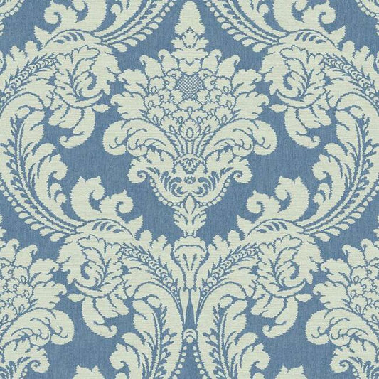 GR6024 | Grandmillennial, Tapestry Damask Blue York Wallpaper