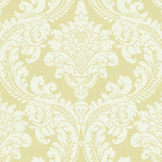 GR6027 | Grandmillennial, Tapestry Damask Yellow York Wallpaper