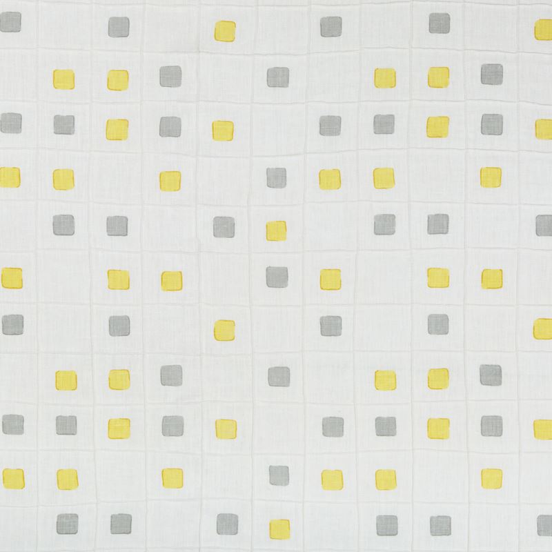 Select GRIDWORK.411.0 Gridwork Citrine Geometric White Kravet Basics Fabric