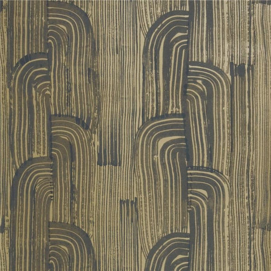 GWP-3304.48 Crescent Paper Ebony/Gold by Groundworks