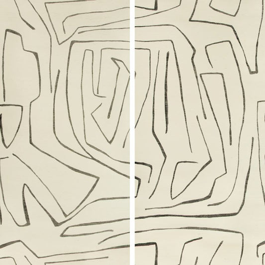 GWP-3720.18 Graffito Ii Ivory/Ebony by Groundworks