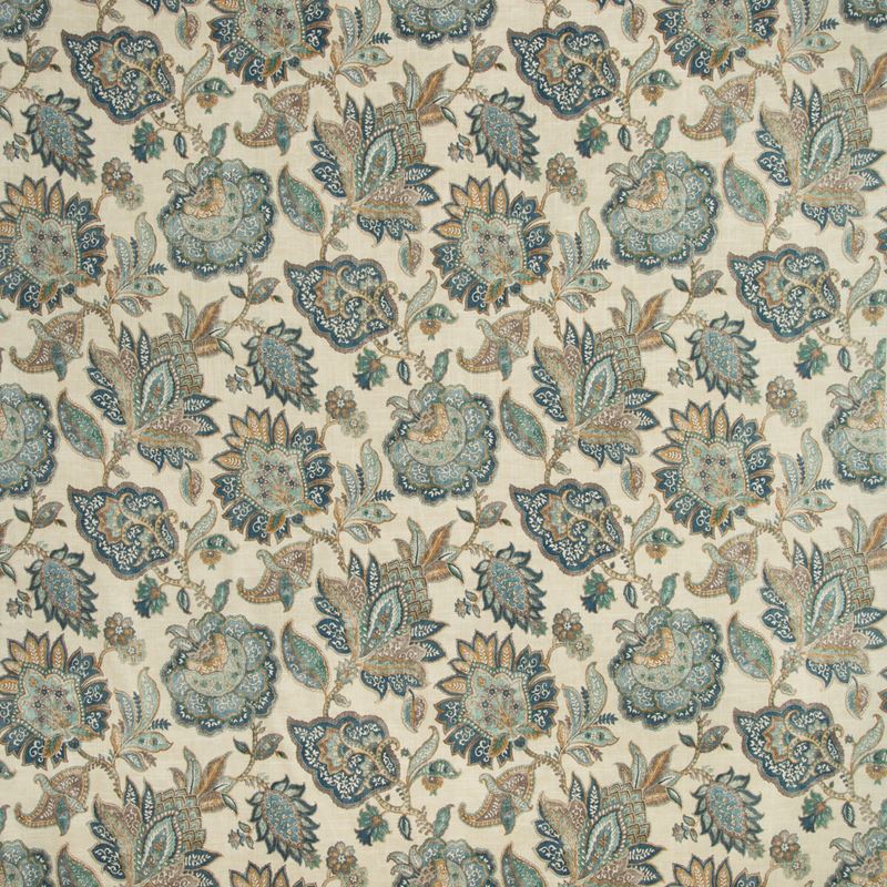 View HANALEI.516.0 Botanical/Foliage Blue Kravet Basics Fabric