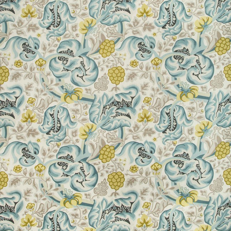 View HULLABALOO.1623.0 Hullabaloo White Botanical Kravet Basics Fabric