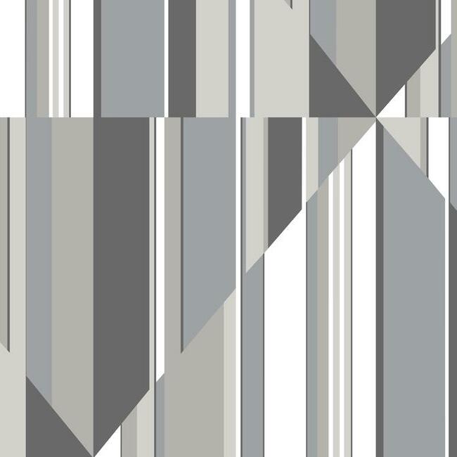 Purchase MU0242M Mural Resource Library Pinwheel Stripe Mural Gray York Wallpaper