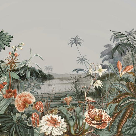 Order MU0263M Mural Resource Library Floating Gardens Mural Gray York Wallpaper