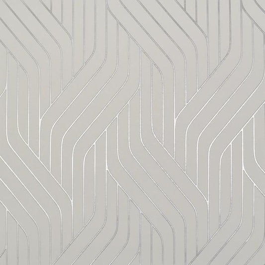 Search NW3516 Modern Metals Ebb And Flow color White Stripes by Antonina Vella Wallpaper