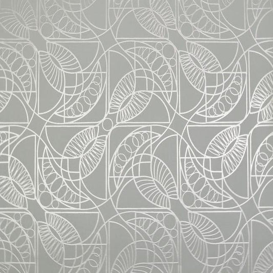 View NW3527 Modern Metals Cartouche color Blue Metallic by Antonina Vella Wallpaper