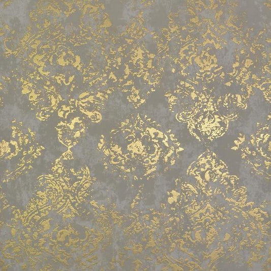 Order NW3564 Modern Metals Stargazer color Khaki Damask by Antonina Vella Wallpaper