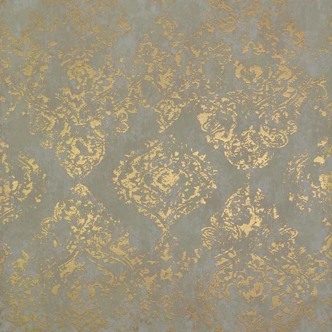 Find NW3566 Modern Metals Stargazer color Almond Damask by Antonina Vella Wallpaper