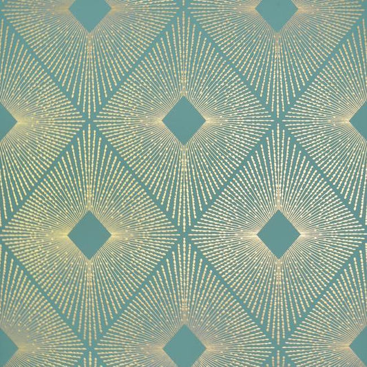 Acquire NW3589 Modern Metals Harlowe color Teal Harlequin/ Diamond by Antonina Vella Wallpaper