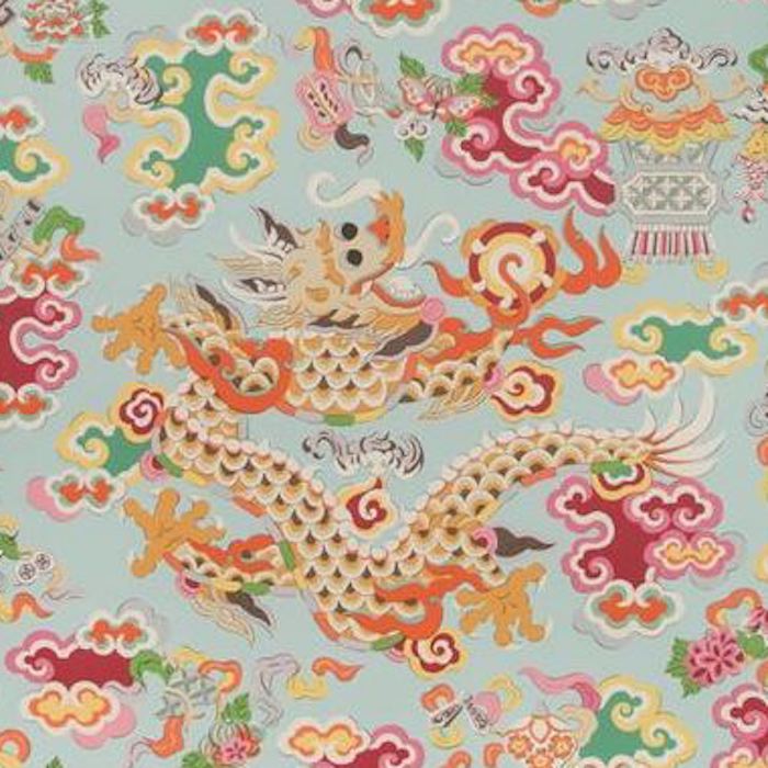 P8019113.137.0 | Ming Dragon Multi Color Chinoiserie - Brunschwig & Fi