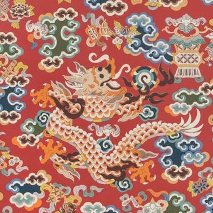 Find P8019113.195.0 Ming Dragon Multi Color Chinoiserie by Brunschwig & Fils Wallpaper