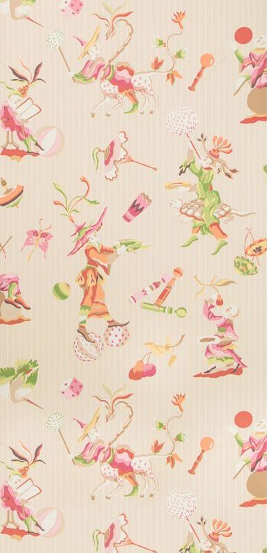 Looking P80191141740 Cirque Chinois Multi Color Chinoiserie Brunschwig Fils Wallpaper