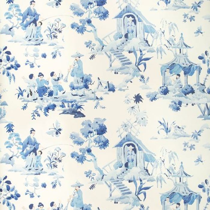 Select P8019116.555.0 Luang Multi Color Chinoiserie by Brunschwig & Fils Wallpaper