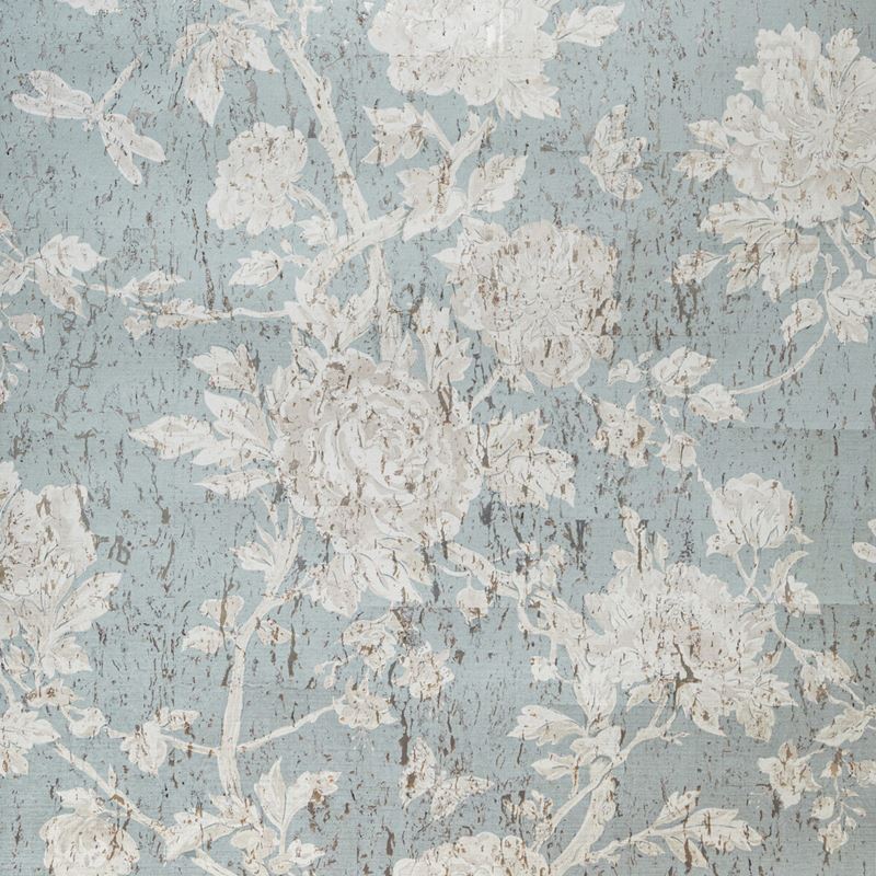 View P8020109.13.0 Les Pivoines Blue Floral by Brunschwig & Fils Wallpaper