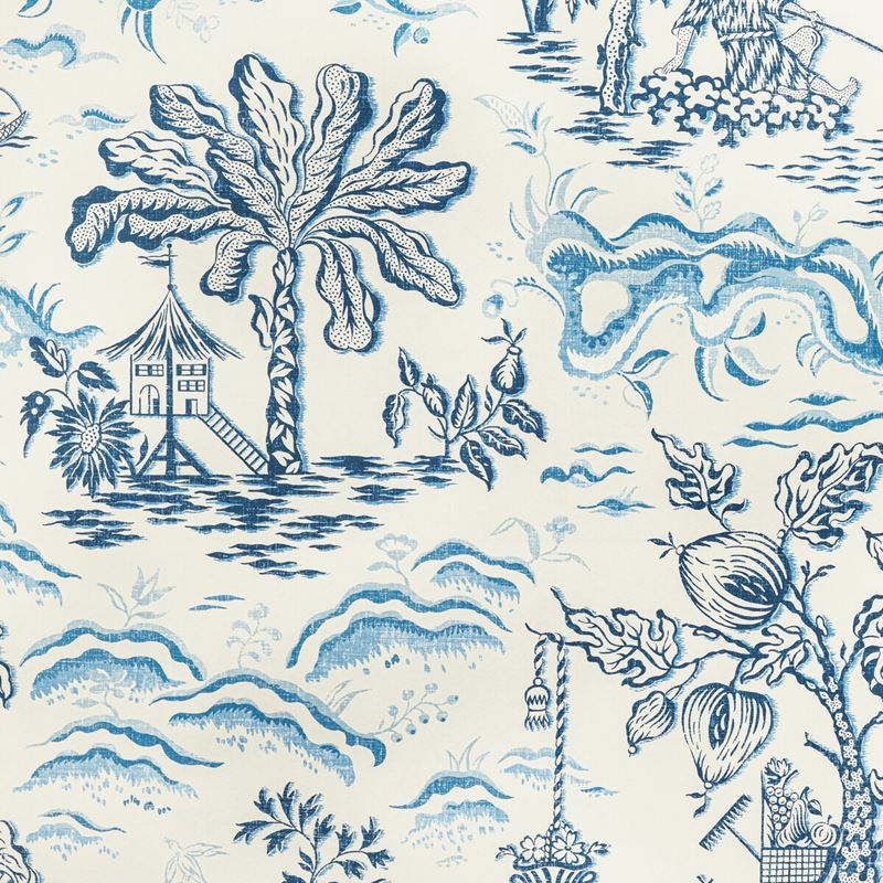 Find P8022101.55 Valensole Navy/Sky Botanical & Floral by Brunschwig & Fils Wallpaper