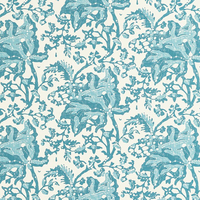 View P8022102.1313 Weymouth Aqua Botanical & Floral by Brunschwig & Fils Wallpaper