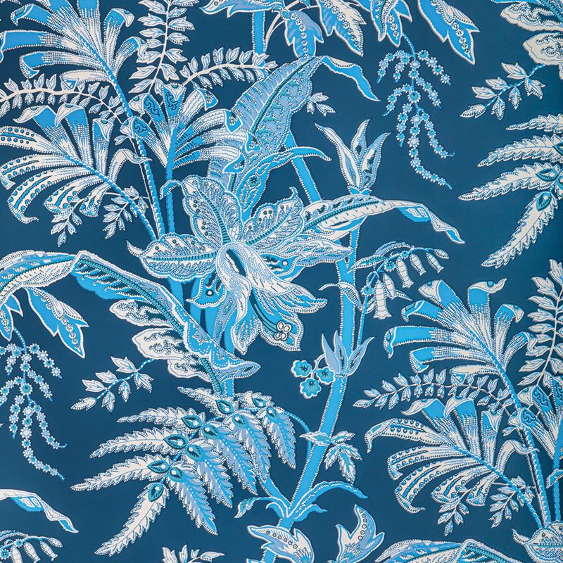 Select P8022104.550 Seychelles NavyBotanical & Floral by Brunschwig & Fils Wallpaper