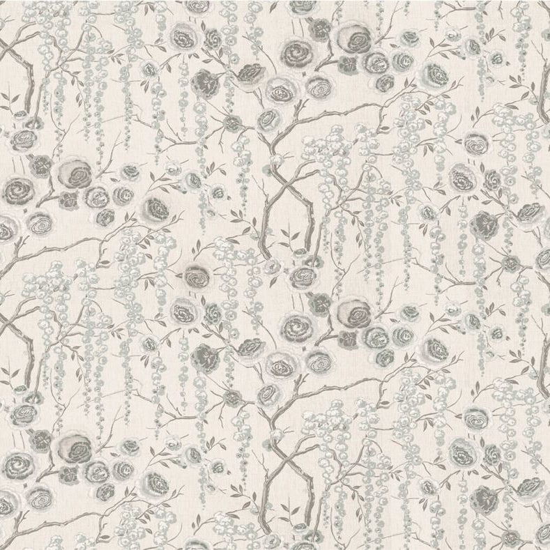 Find PEONYTREE.11.0 Peonytree Silver Botanical/Foliage Grey Kravet Basics Fabric