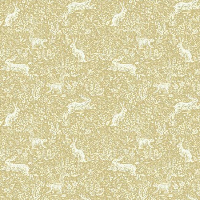 Save RI5103 Rifle Paper Co. Fable Gold York Wallpaper