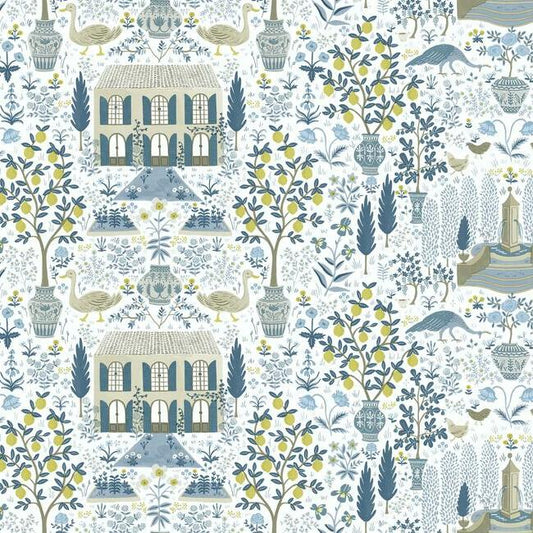Acquire RI5108 Rifle Paper Co. Camont Indigo York Wallpaper