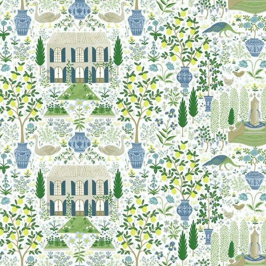 View RI5109 Rifle Paper Co. Camont Blue York Wallpaper