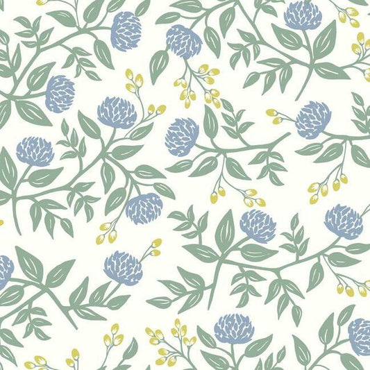 Buy RI5148 Rifle Paper Co. Peonies Periwinkle York Wallpaper