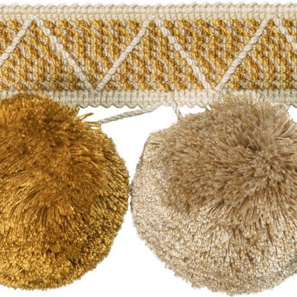 View T30804.4 Phuket Poms Ochre Kravet Couture Fabric