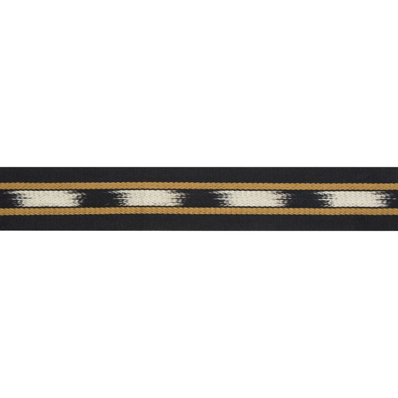 Save T8017101-48 Le Ikat Tape Black/Gold by Brunschwig & Fils Fabric