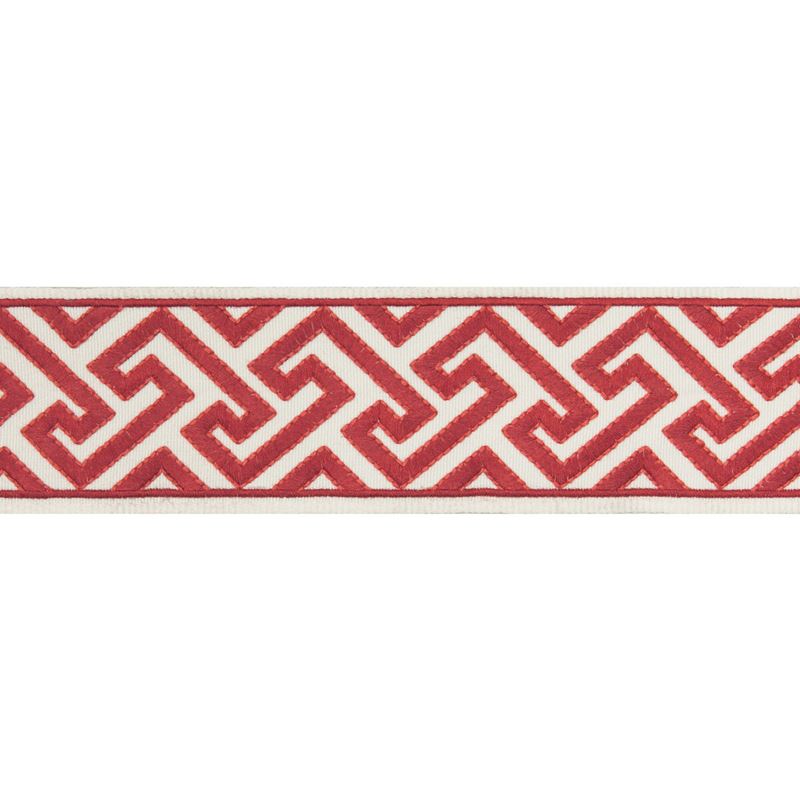 Select T8019100-19 Sanchi Tape Red by Brunschwig & Fils Fabric