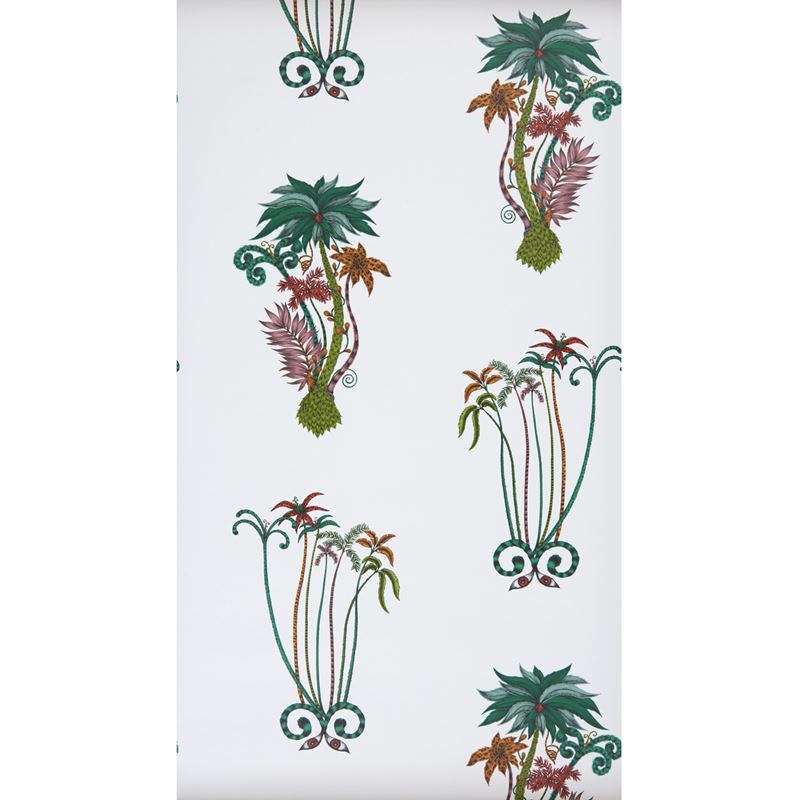 W0101/02 Jungle Palms Green Botanical Clarke And Clarke Wallpaper