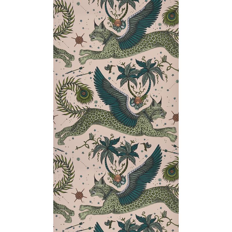 W0118/05 Lynx Pink Animal/Insect Clarke And Clarke Wallpaper 2