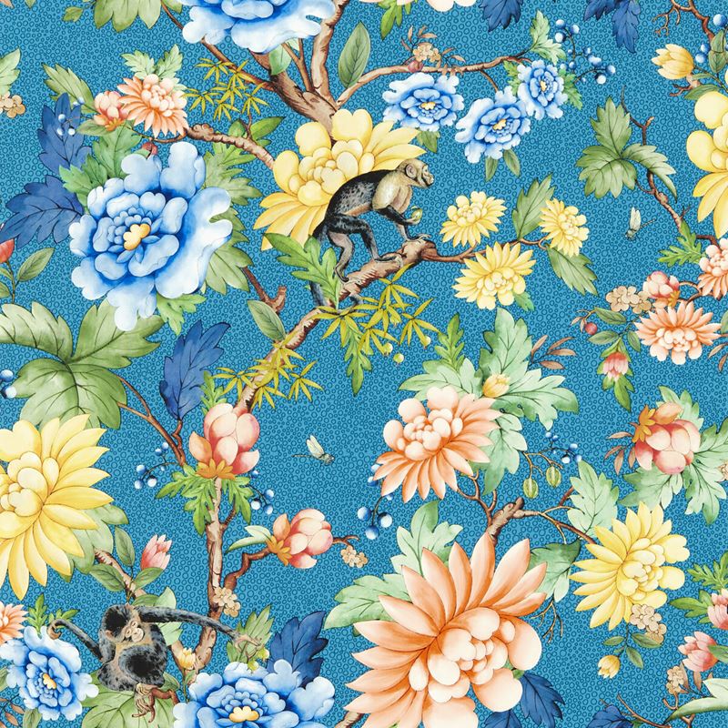 W0133/03 Sapphire Garden Wp SapphireAnimal/Insects Clarke And Clarke Wallpaper